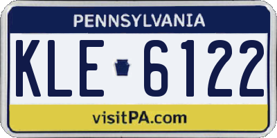 PA license plate KLE6122