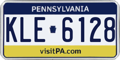 PA license plate KLE6128