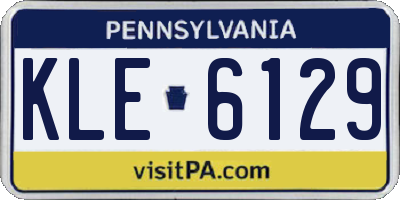 PA license plate KLE6129