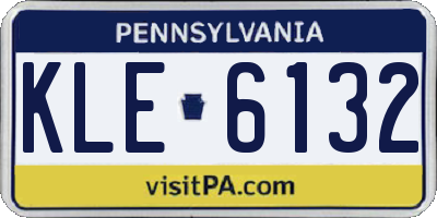 PA license plate KLE6132