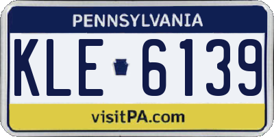 PA license plate KLE6139