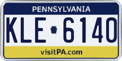 PA license plate KLE6140