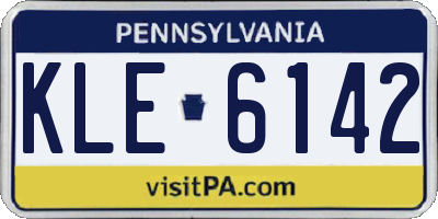 PA license plate KLE6142