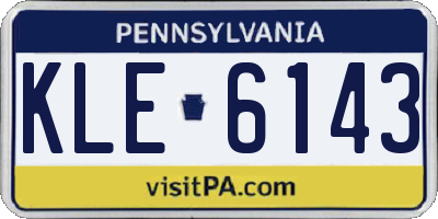 PA license plate KLE6143