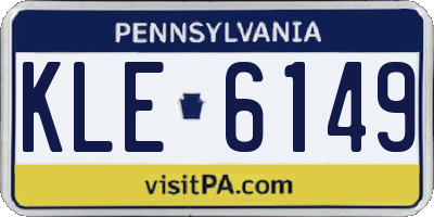 PA license plate KLE6149