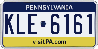 PA license plate KLE6161