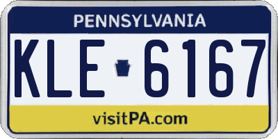 PA license plate KLE6167