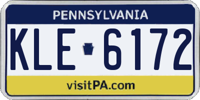PA license plate KLE6172