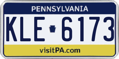 PA license plate KLE6173
