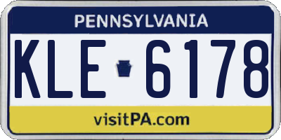 PA license plate KLE6178