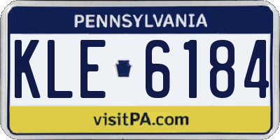 PA license plate KLE6184