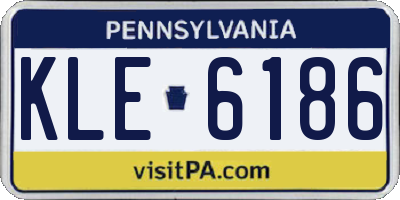 PA license plate KLE6186