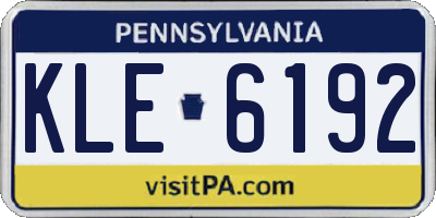 PA license plate KLE6192