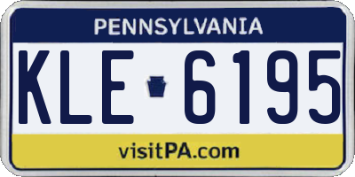 PA license plate KLE6195