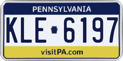 PA license plate KLE6197