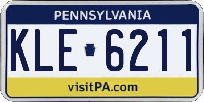 PA license plate KLE6211