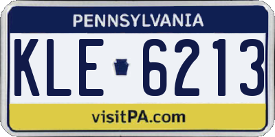PA license plate KLE6213