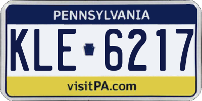 PA license plate KLE6217