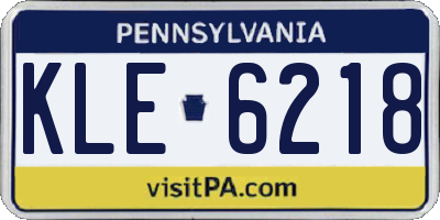 PA license plate KLE6218