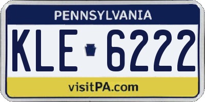 PA license plate KLE6222