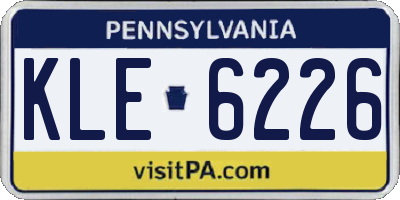 PA license plate KLE6226