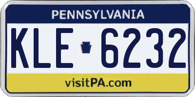 PA license plate KLE6232