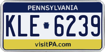 PA license plate KLE6239