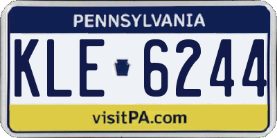 PA license plate KLE6244