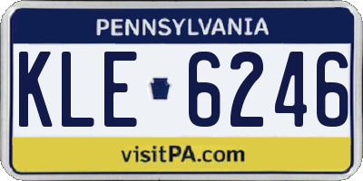 PA license plate KLE6246