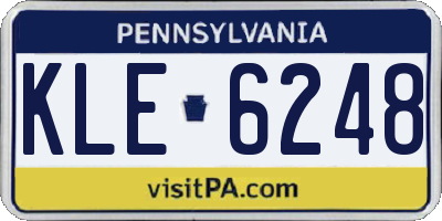 PA license plate KLE6248