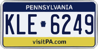 PA license plate KLE6249