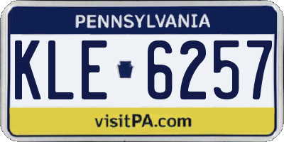 PA license plate KLE6257