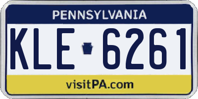 PA license plate KLE6261