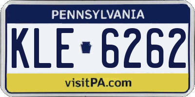 PA license plate KLE6262