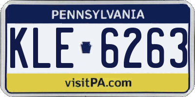 PA license plate KLE6263