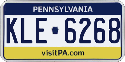 PA license plate KLE6268