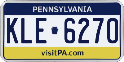PA license plate KLE6270