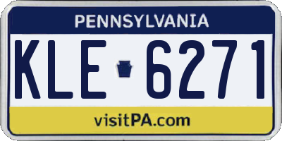 PA license plate KLE6271