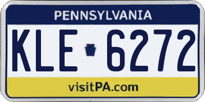 PA license plate KLE6272