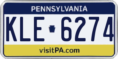 PA license plate KLE6274