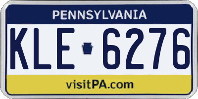 PA license plate KLE6276