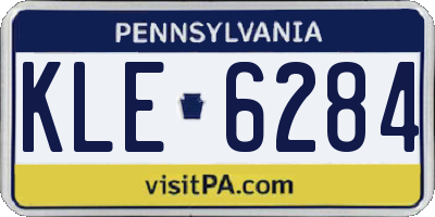 PA license plate KLE6284