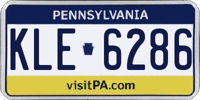 PA license plate KLE6286