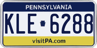 PA license plate KLE6288