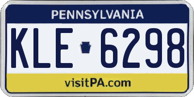 PA license plate KLE6298
