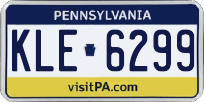 PA license plate KLE6299