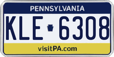 PA license plate KLE6308