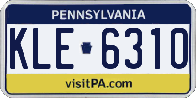 PA license plate KLE6310
