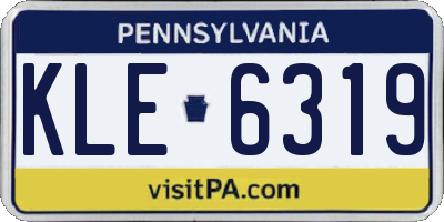 PA license plate KLE6319