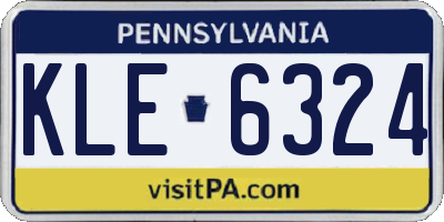 PA license plate KLE6324
